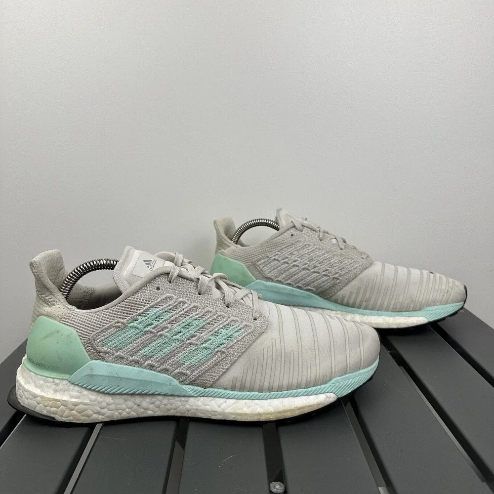 Adidas Solar Boost Running Shoes Women's 10 Clear Mint Raw White Athletic D97432